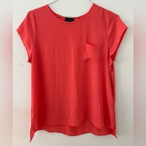 The Limited coral short sleeve work blouse size large